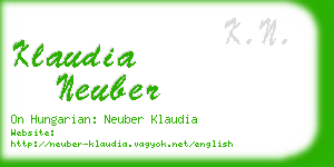 klaudia neuber business card